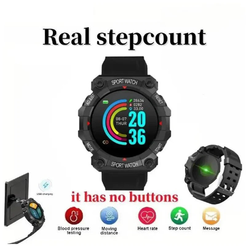 Smartwatch Bluetooth para homens e mulheres, pulseira de fitness, pulseira inteligente, tela sensível ao toque, esportes, iOS, Android